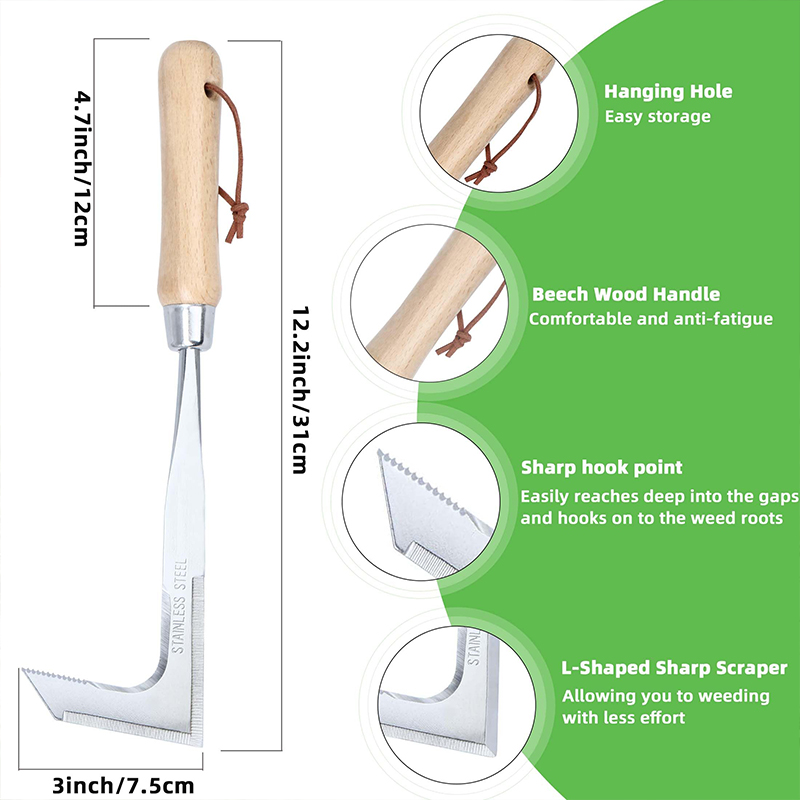 Crack Weeder Stainless Steel Crevice Weeding Tool Weeder Tool - image 6
