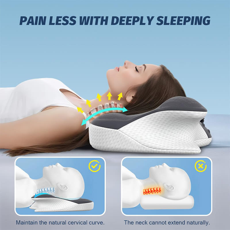 Cervical Neck Pillow For Neck Pain Relief, Ergonomic Neck Support Pillow For Sleeping, Contour Memory Foam Side Sleeper Pillow - image 7