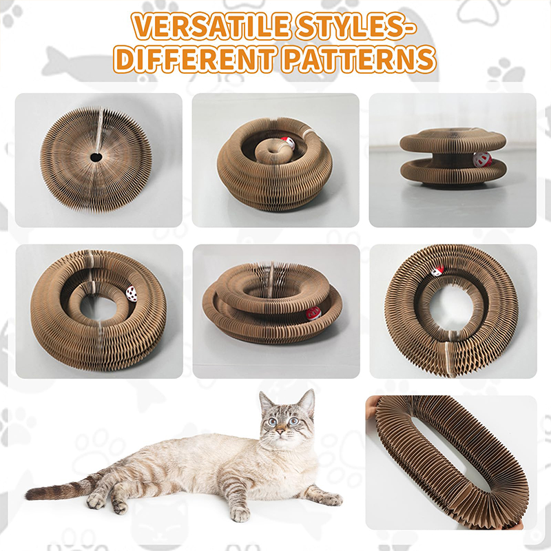 Magic Organ Cat Toy Foldable Cardboard Cat Scratcher Cat Ball Track Toy With Ball - image 5