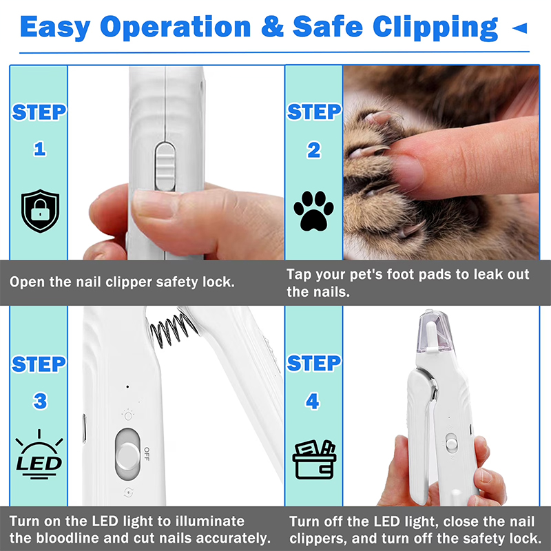 Electric Dog Cat Nail Clippers Trimmer With Led Light Durable Grinder For Large Medium Small Dogs Cats Pets - image 10
