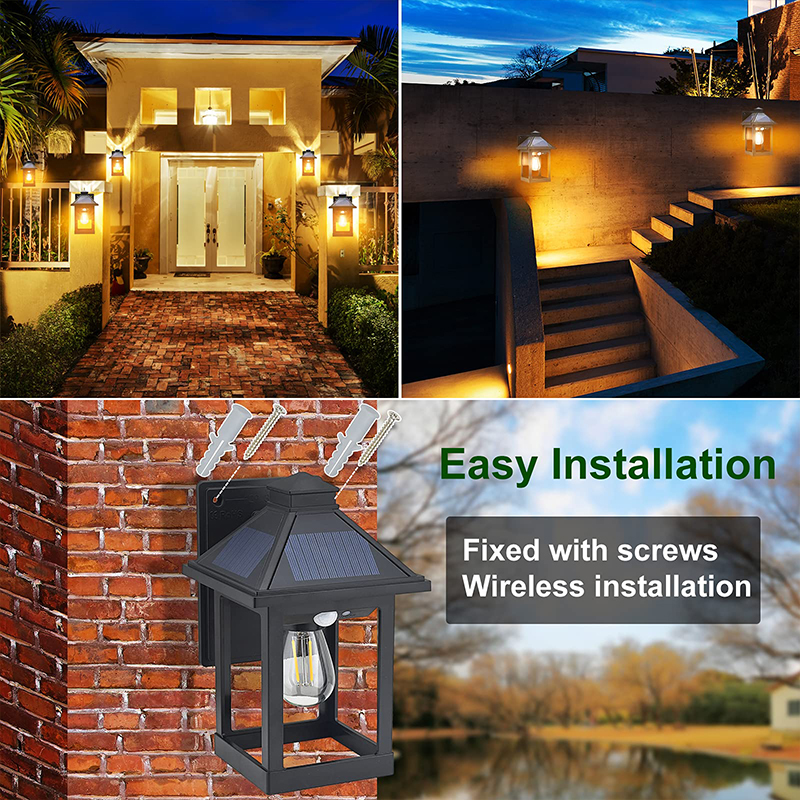 Solar Wall Lanterns Outdoor With 3 Modes, Dusk To Dawn Motion Sensor - image 7