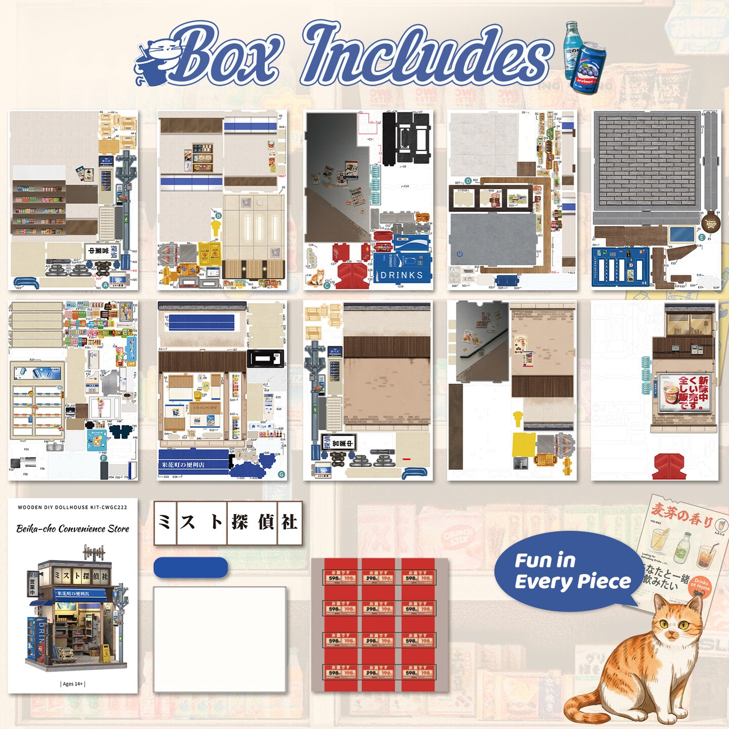 Japanese Book Nook Kit, Diy Miniature House Kits For Adults