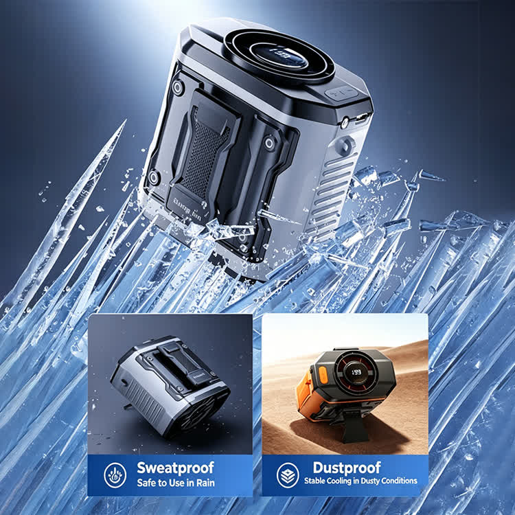 Cool Portable  Led Display Neck/waist Hanging Handheld Light & Fan - image 6