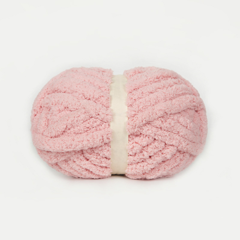 Chunky Yarn For Hand Knitting Soft Plush Yarn Bulky - Light Pink - image 3