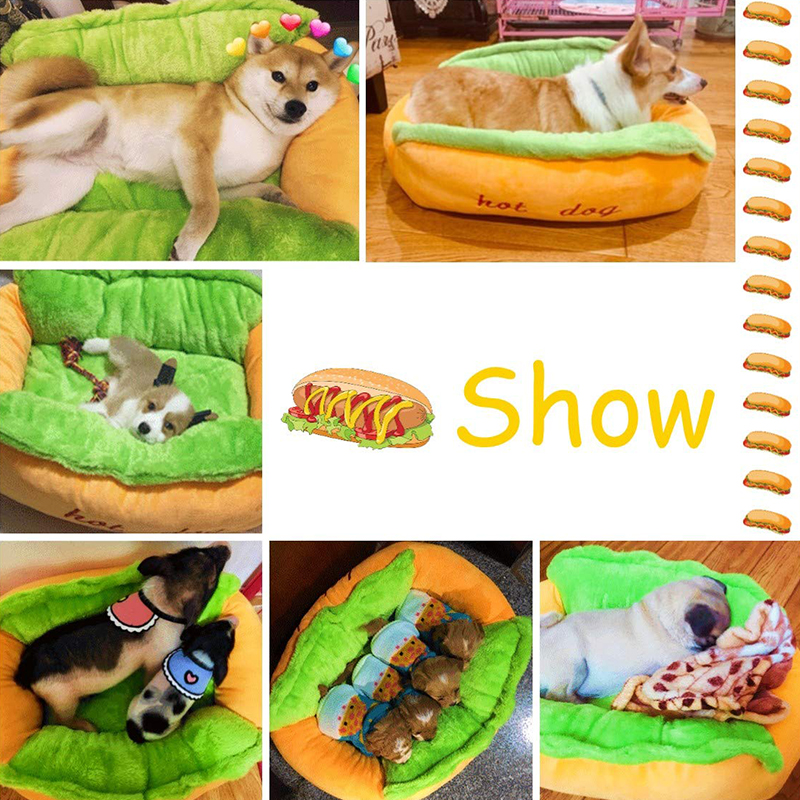 Hotdog Pet Dog Bed Cat Nest Washable Pet Mat Removable Cat Sofa - image 8