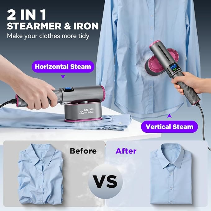 Garment Steamer for Clothes, Portable Travel Clothing Steamer Iron - image 2