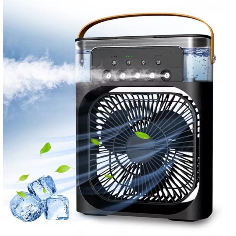 Portable Air Conditioner Fan, Mini Evaporative Air Cooler with 7 Colors LED Light - Black - image 10