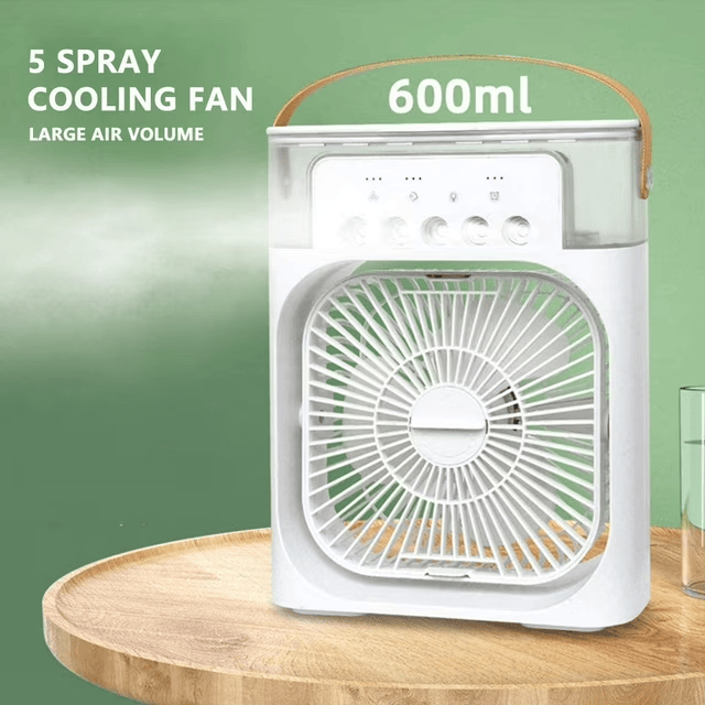 Portable Air Conditioner Fan, Mini Evaporative Air Cooler with 7 Colors LED Light - image 2