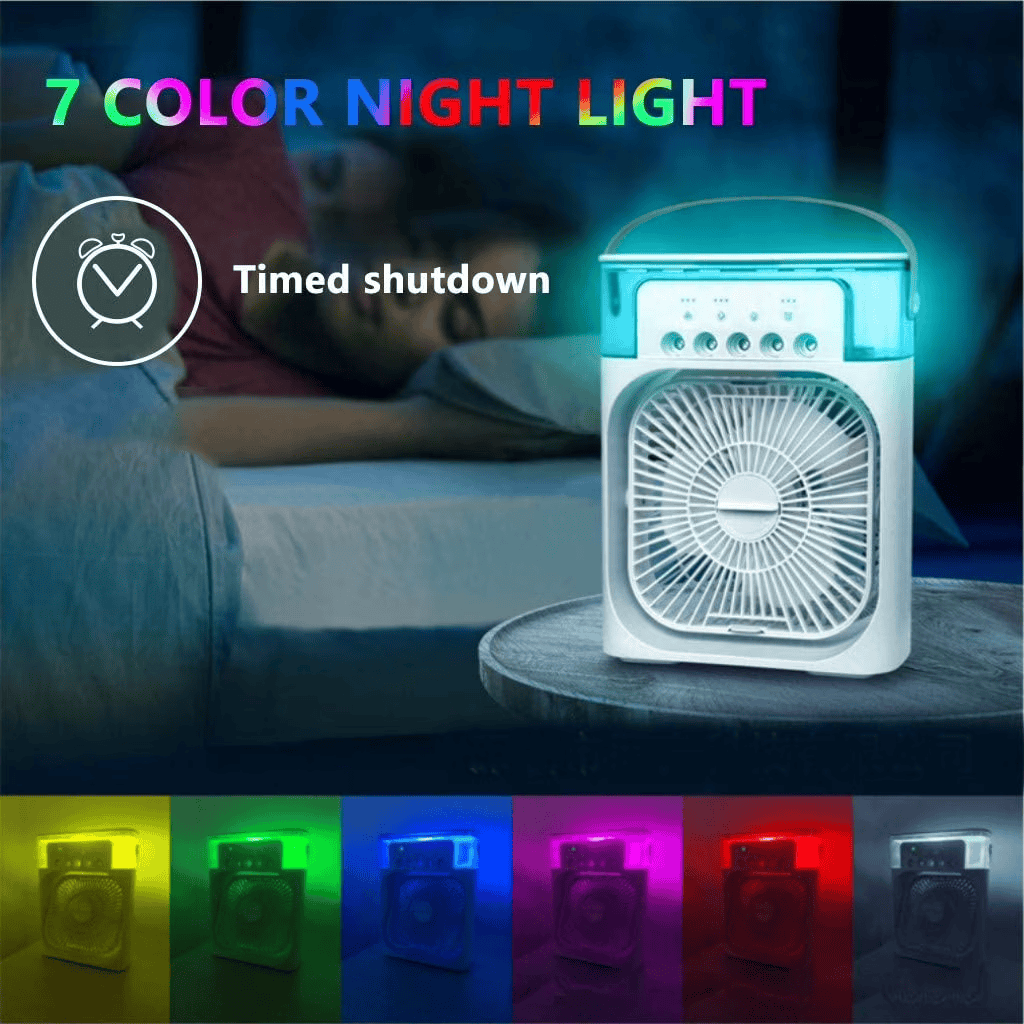 Portable Air Conditioner Fan, Mini Evaporative Air Cooler with 7 Colors LED Light - image 6