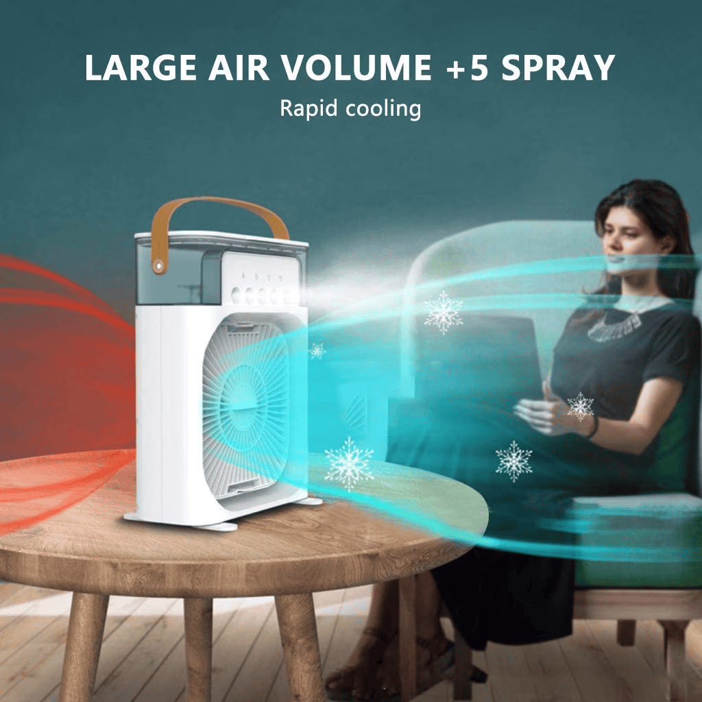 Portable Air Conditioner Fan, Mini Evaporative Air Cooler with 7 Colors LED Light - image 5