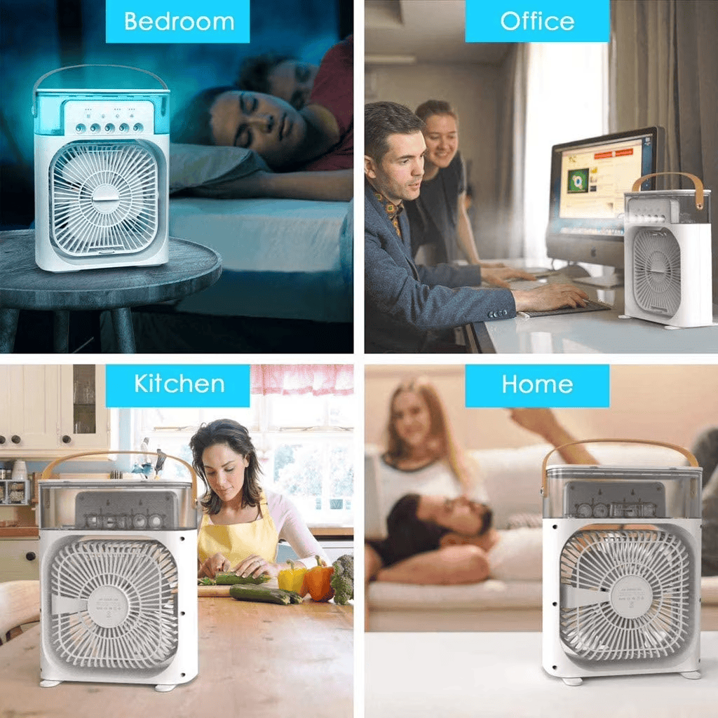 Portable Air Conditioner Fan, Mini Evaporative Air Cooler with 7 Colors LED Light - image 8