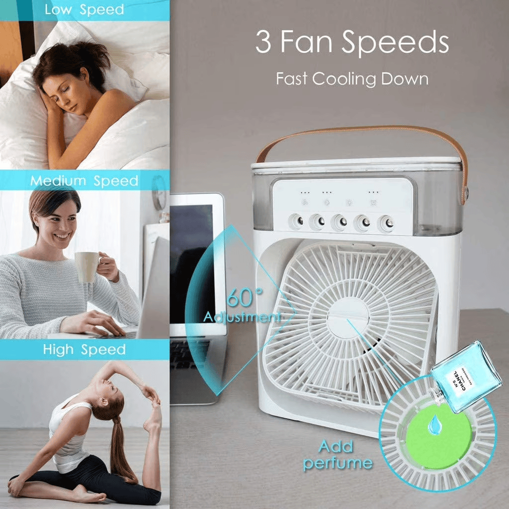 Portable Air Conditioner Fan, Mini Evaporative Air Cooler with 7 Colors LED Light - image 7