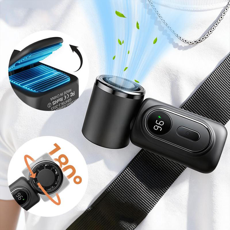 Mini Portable Handheld Clip Fan 3-in-1 Rechargeable 3000mAh Battery - image 7