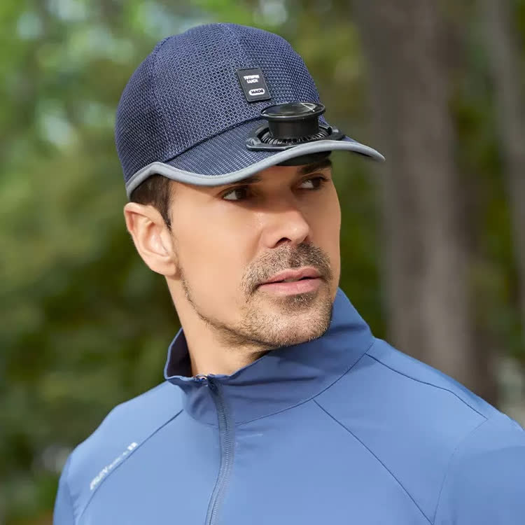 Outdoor Sun Protection Solar-powered Fan & Baseball Cap - image 2