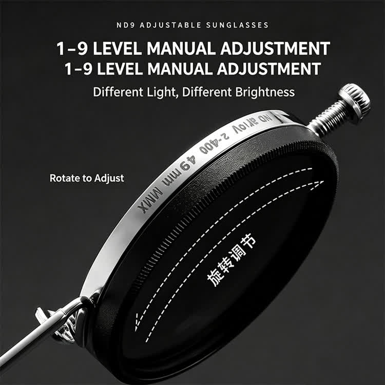 Retro Uv-protective 9-level Adjustment Filter Sunglasses (1–9 Levels) - image 4