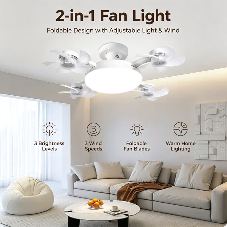 Quiet Home Operation Cooling Bright 2-in-1 Fan & Light - image 1