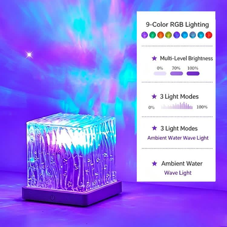 Aurora Flame Starsky Romantic Projection Lamp - Rechargeable with music - image 2
