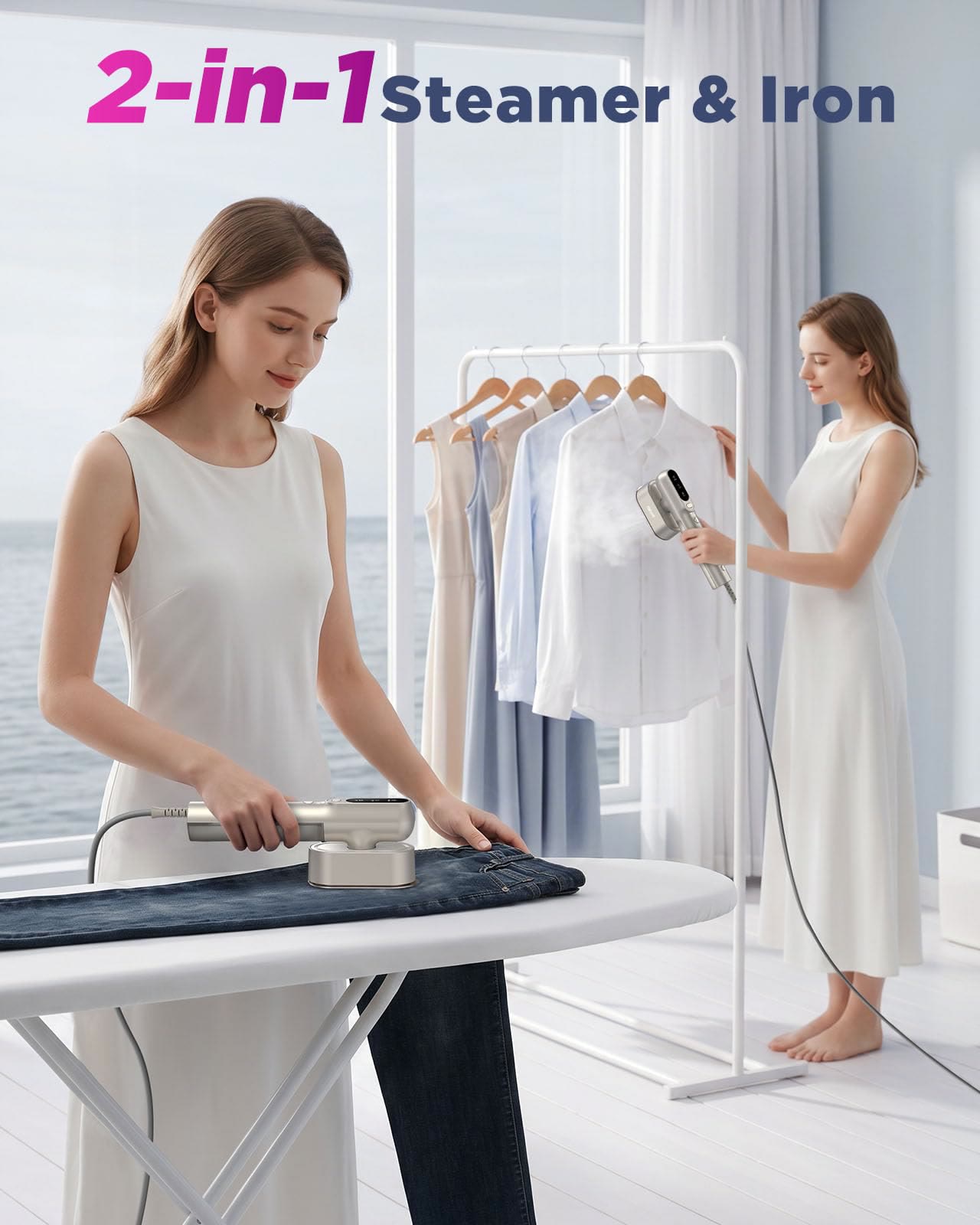 Garment Steamer For Clothes, Portable Handheld Travel Clothing Steamer Iron - image 3