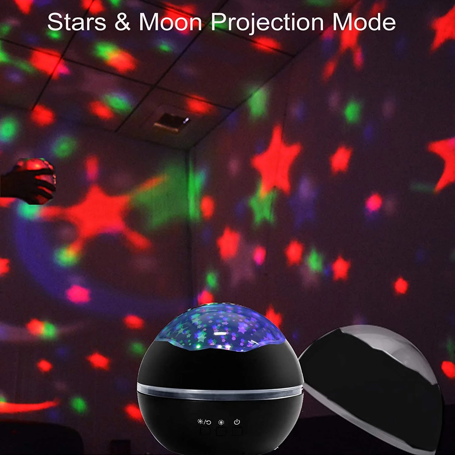 2 In 1 Ocean Star Night Light Projector Lamp 360 Degree Rotating - image 1