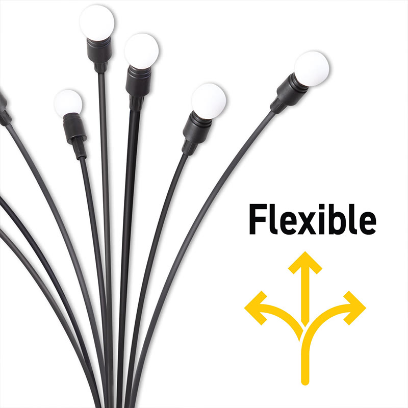 Solar Swaying Garden Light - New Upgraded Solar Garden Lights, High Flexibility Iron Wire & Heavy Bulb Base - image 2