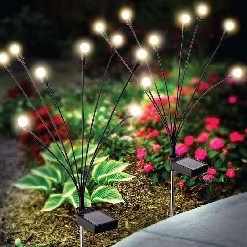 Solar Swaying Garden Light - New Upgraded Solar Garden Lights, High Flexibility Iron Wire & Heavy Bulb Base - White - 10 LED Lights - 10 pack - image 15