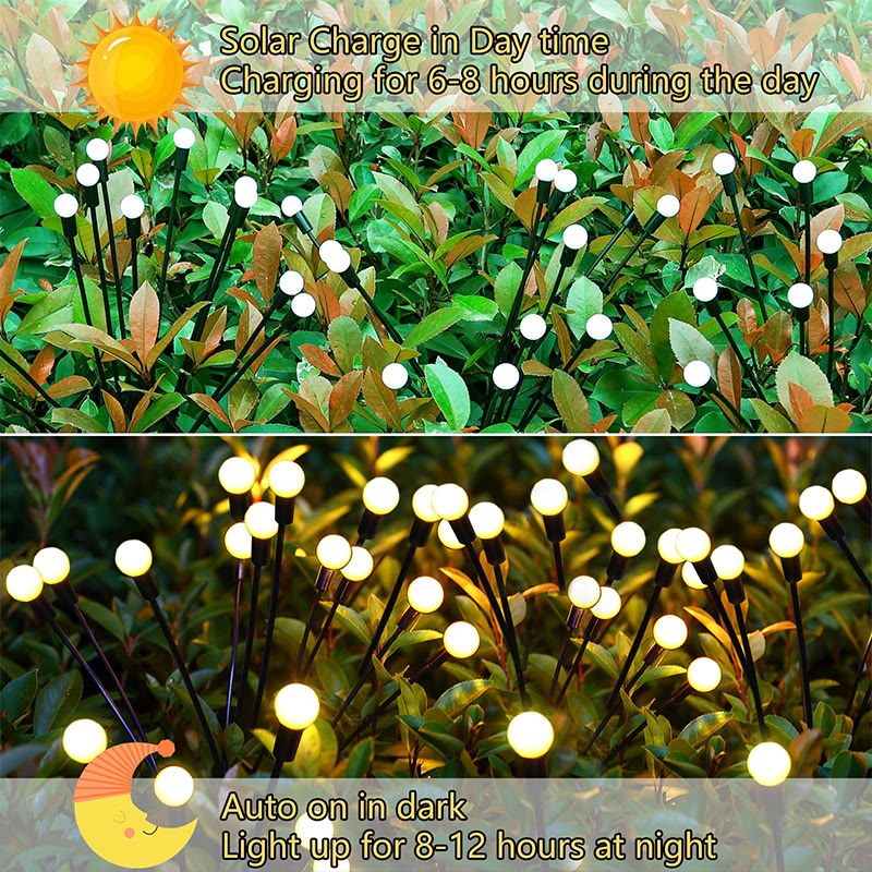Solar Swaying Garden Light - New Upgraded Solar Garden Lights, High Flexibility Iron Wire & Heavy Bulb Base - image 7
