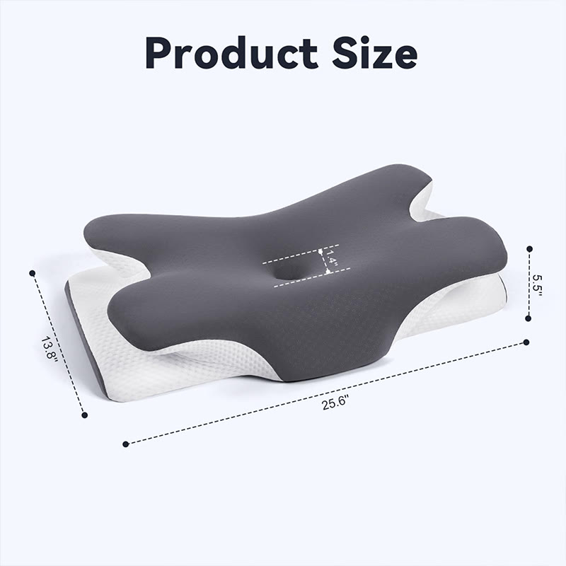 Cervical Neck Pillow For Neck Pain Relief, Ergonomic Neck Support Pillow For Sleeping, Contour Memory Foam Side Sleeper Pillow - image 2