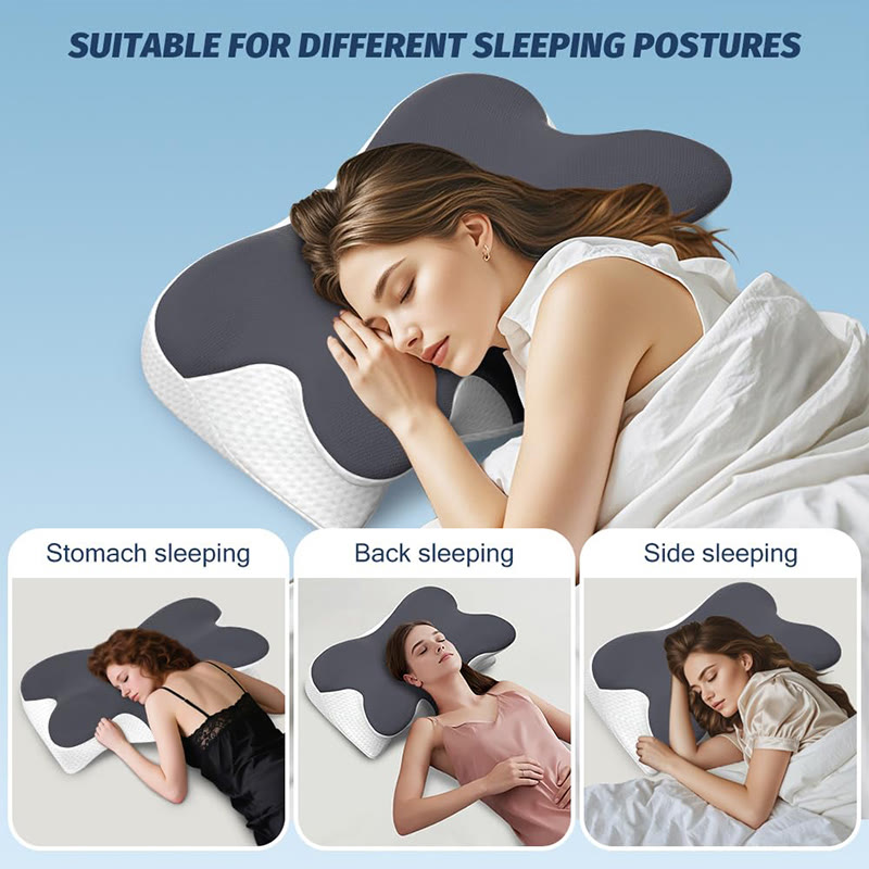 Cervical Neck Pillow For Neck Pain Relief, Ergonomic Neck Support Pillow For Sleeping, Contour Memory Foam Side Sleeper Pillow - image 3