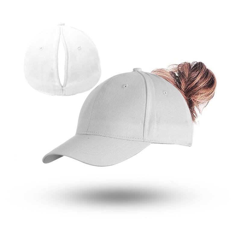 Adventure Fit Women's Baseball Cap With Magnetic Closure For Ponytails - White - one size - image 3