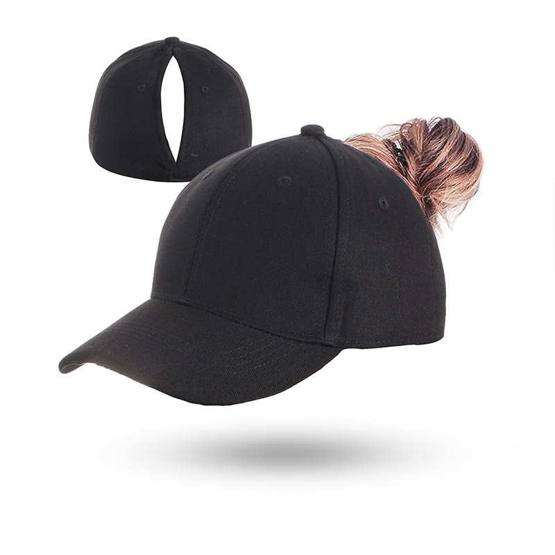 Adventure Fit Women's Baseball Cap With Magnetic Closure For Ponytails - Black - one size - image 1
