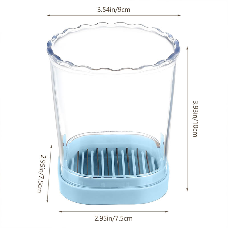 Slicing Cup, Stainless Steel Multifunctional Vegetable Slicing Cup Labor Saving For Fruits - Sky Blue - 4-Pack - image 8