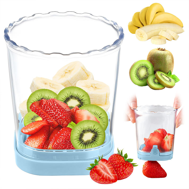Slicing Cup, Stainless Steel Multifunctional Vegetable Slicing Cup Labor Saving For Fruits - image 1