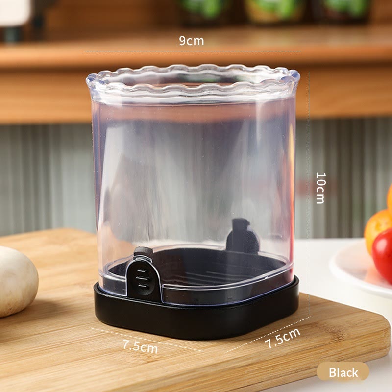 Slicing Cup, Stainless Steel Multifunctional Vegetable Slicing Cup Labor Saving For Fruits - Black - 4-Pack - image 13