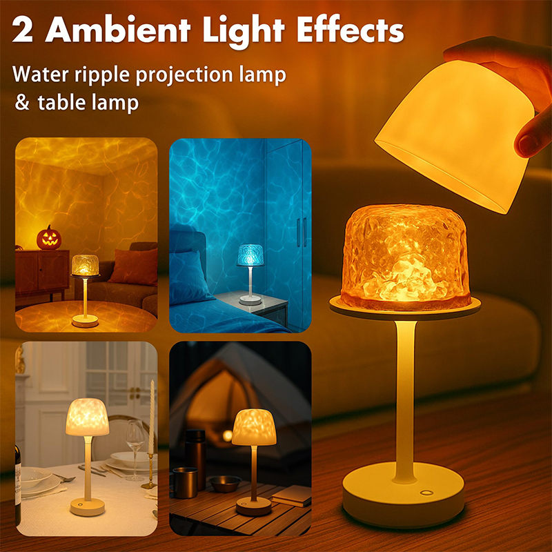 Water Wave Lamp, 16 Colors Rotating Dimmable Starry Sky Projector With Shade And Remote Control - image 2