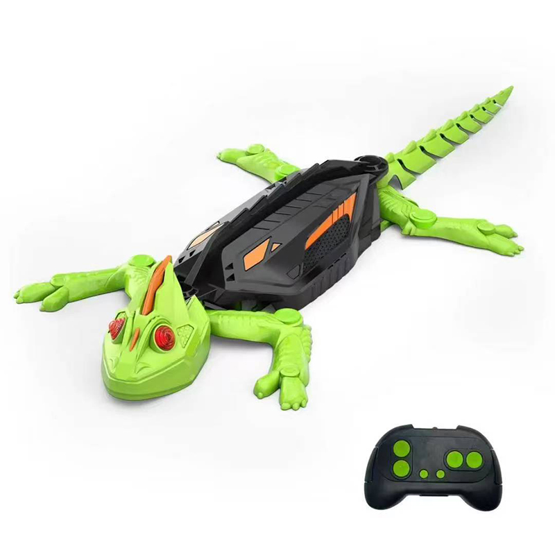Rechargeable Climbing Chameleon, Wall Crawler Gecko, Remote Control Gecko Robot With Led Eyes - Green - image 1