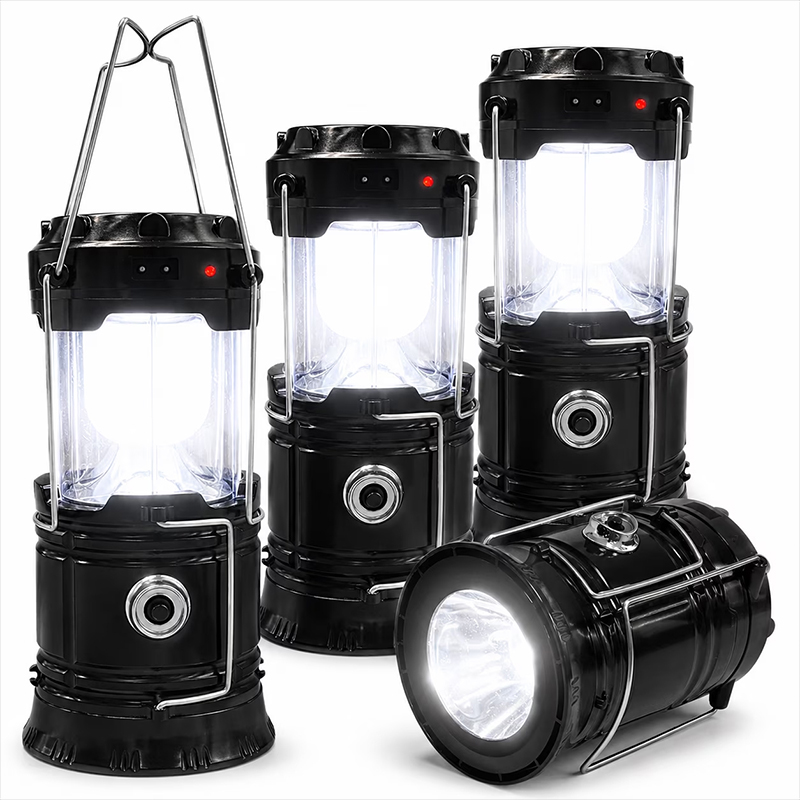 Led Camping Lantern, Solar & Usb Rechargeable, Collapsible Portable Light For Camping, Hiking, Emergencies, Hurricanes, Storms - image 2