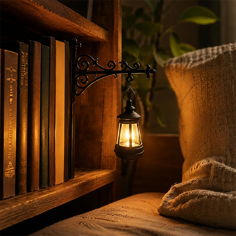Library Lantern-decorative Bookshelf Lighting, Mini Bookshelf Lamp Slides Between Books, Warm Amber Led Bookshelf Lights For Boo - Glowing Lantern 🏮 - image 14