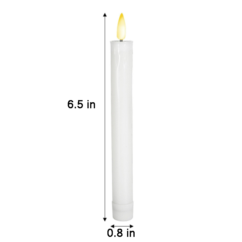 Halloween Flameless Taper Candles, Led Taper Candles Battery Operated With Remote Timer - image 4