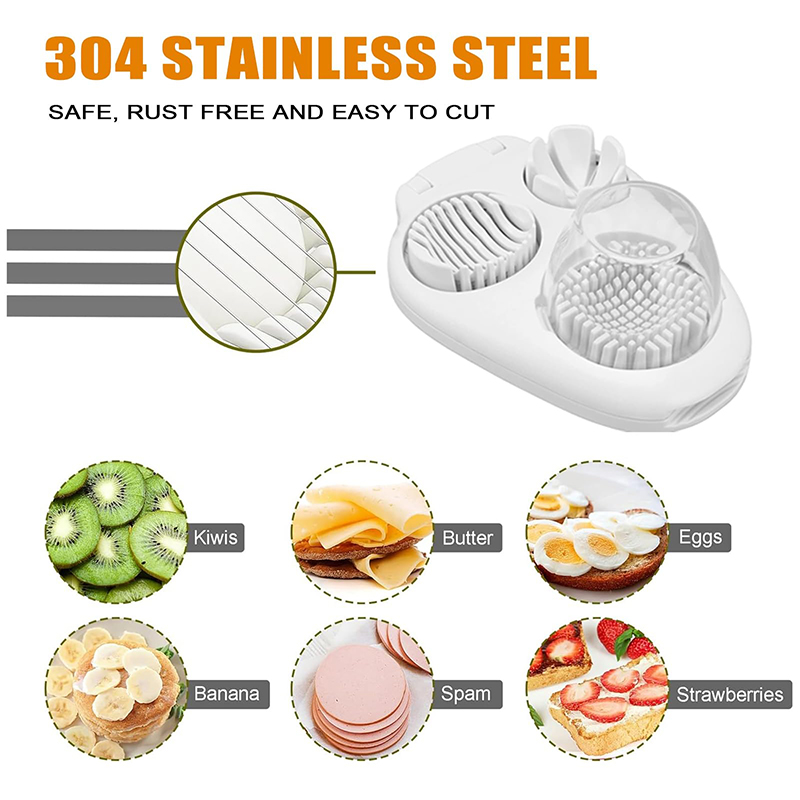 3 In 1 Egg Slicer For Hard Boiled Eggs Heavy Duty With Stainless Steel Wires,3 Slice Modes Egg Cutter - image 2