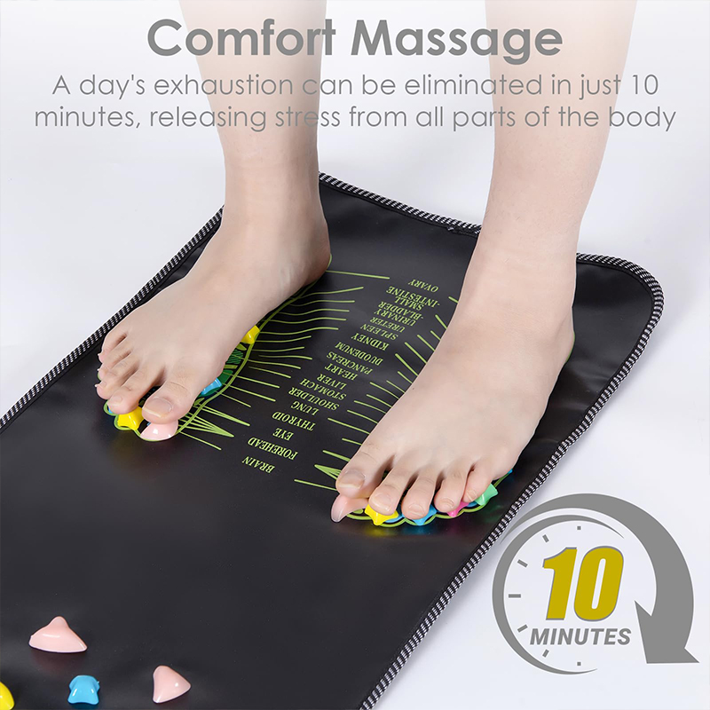 Foot Massage Mat, Reflexology Acupressure Mat For Foot Pain Relief | Pressure Point Massage Acupoint Mat Walk Stone Road For Lon - image 2
