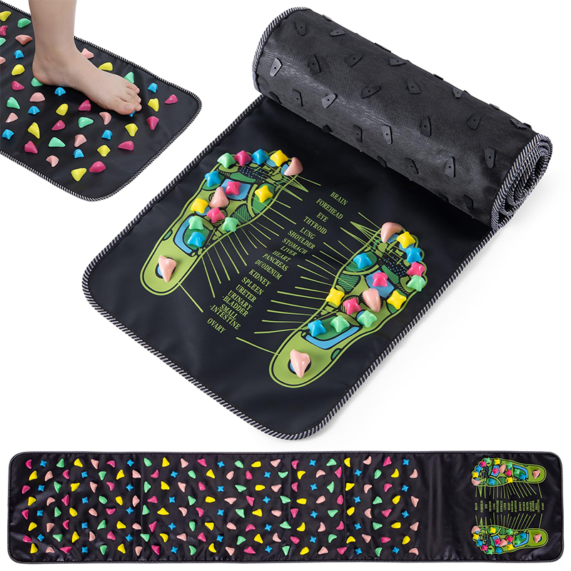 Foot Massage Mat, Reflexology Acupressure Mat For Foot Pain Relief | Pressure Point Massage Acupoint Mat Walk Stone Road For Lon - 55.1 × 13.8 in (140 × 35 cm) - image 1