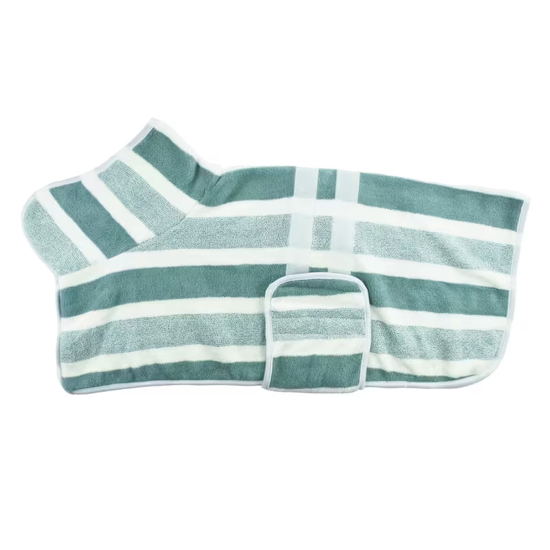 Quick Dry Dog Bathrobe, Adjustable Wrap Towel For Small, Medium And Large Dogs, Quick Drying After Bathing, Travel Grooming - Green - 3XL (Chest: 85 cm / 33.5 in) - image 9