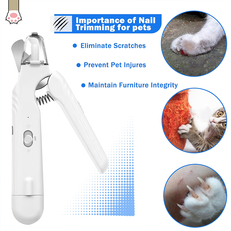 Electric Dog Cat Nail Clippers Trimmer With Led Light Durable Grinder For Large Medium Small Dogs Cats Pets - image 4