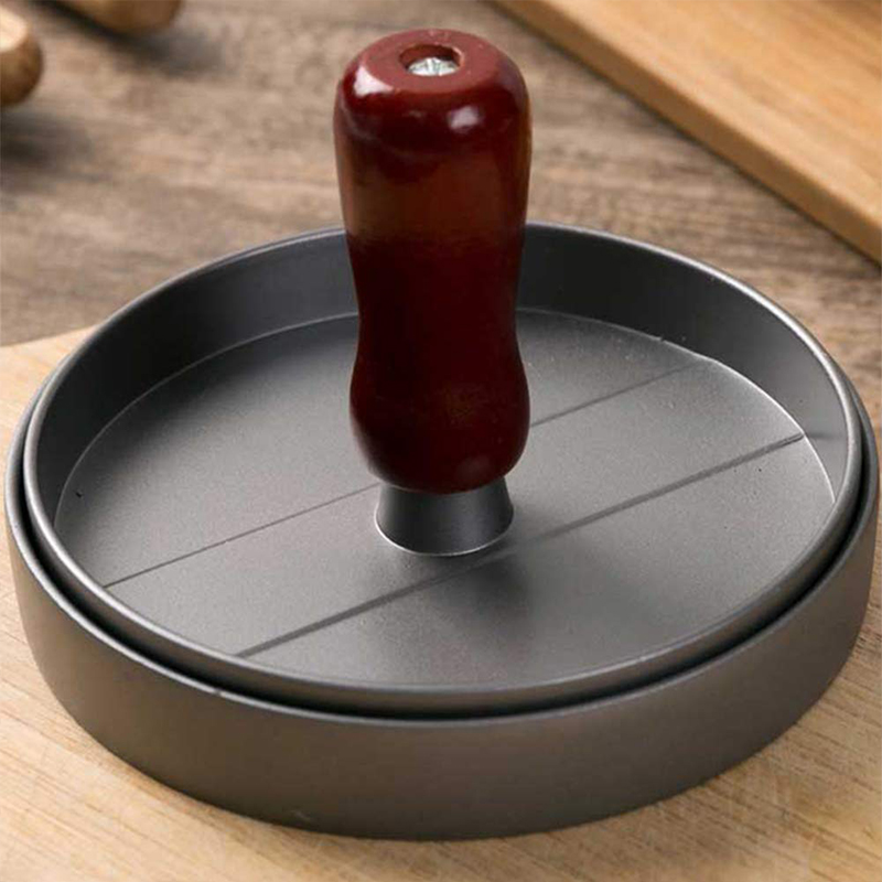 Hamburger Meat Press - Non-stick Burger Press Aluminum Mold Press Party Maker - Dark Gray Burger Press - image 5