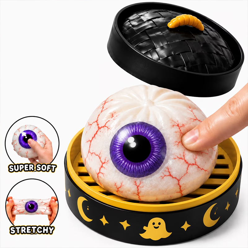 Halloween New Dumpling Stress Ball, Cute Ghost Pumpkin Dumpling Squishy Toys - image 2