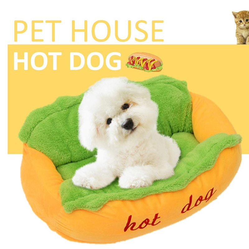 Hotdog Pet Dog Bed Cat Nest Washable Pet Mat Removable Cat Sofa - Classic Hot Dog - L - image 1