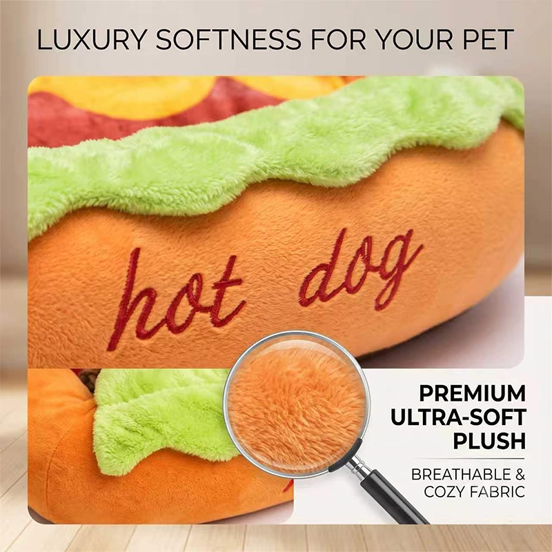 Hotdog Pet Dog Bed Cat Nest Washable Pet Mat Removable Cat Sofa - image 5