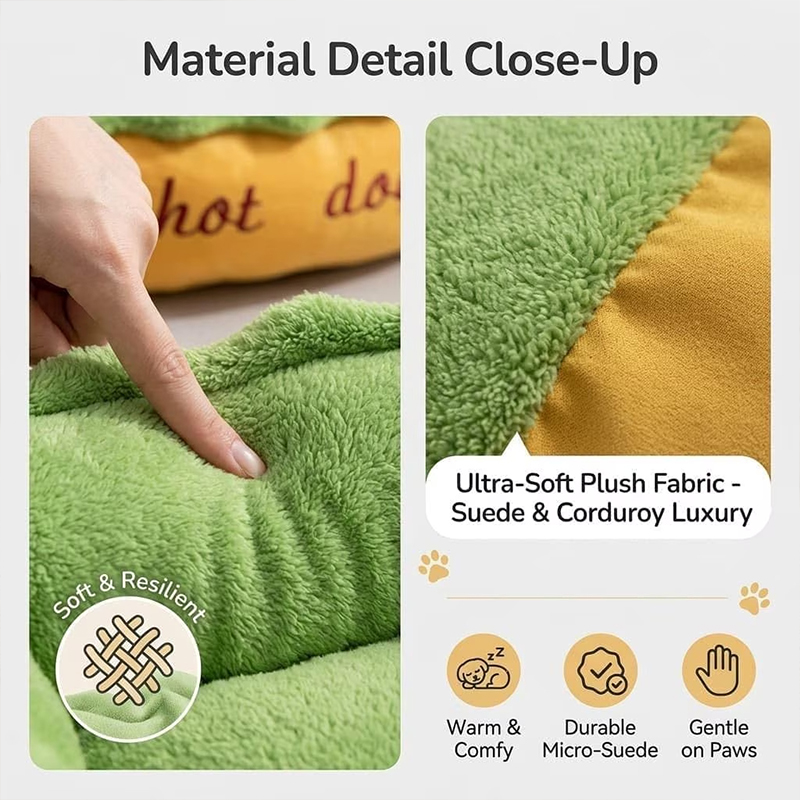 Hotdog Pet Dog Bed Cat Nest Washable Pet Mat Removable Cat Sofa - image 4