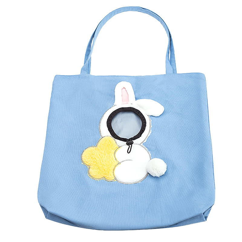 Portable Kitten Puppy Tote, Comfort Carriers Handbag For Outdoor Shopping Camping - 🐰 Rabbit - L (18×18 in ) - image 2