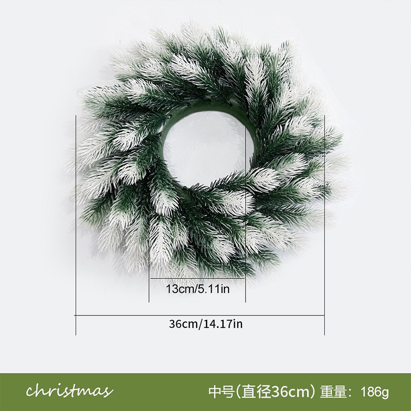 Artificial Cedar Garlands, Real Touch Winter Cedar Garland For Table, Mantle, Wall, Indoor, Outdoor Christmas Decorations - White & Green Pine Needle Wreath - image 4